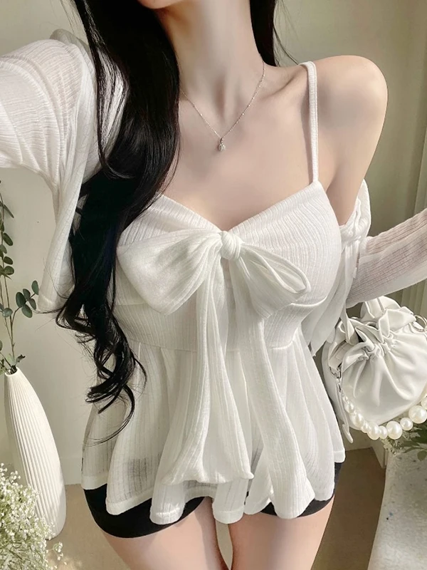 Dongda Gate New Style Sexy Women's Camisole Tank Top Sun Protection Open Cardigan Two-Piece Set Pure Desire Fashion Trend
Dongda Gate New Style Sexy Women's Camisole Tank Top Sun Protection Open Cardigan Two-Piece Set Pure Desire Fashion Trend