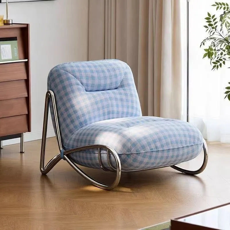 Medieval style, stainless steel fabric single sofa chair, living room, homestay, small apartment leisure sofa chair
Medieval style, stainless steel fabric single sofa chair, living room, homestay, small apartment leisure sofa chair