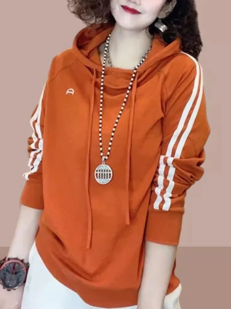 Hooded Long Sleeve Sweatshirt Women's Loose Slimming Fashion Splicing Spring Autumn New Style Women's Casual Wear
Hooded Long Sleeve Sweatshirt Women's Loose Slimming Fashion Splicing Spring Autumn New Style Women's Casual Wear