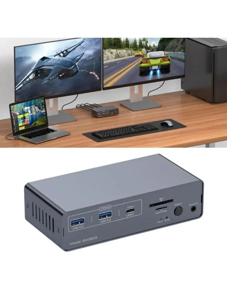 652F Двойной дисплей 4K120 Гц USB Dock Station 13 Port Adapter для рабочего стола для ноутбука
652F Двойной дисплей 4K120 Гц USB Dock Station 13 Port Adapter для рабочего стола для ноутбука