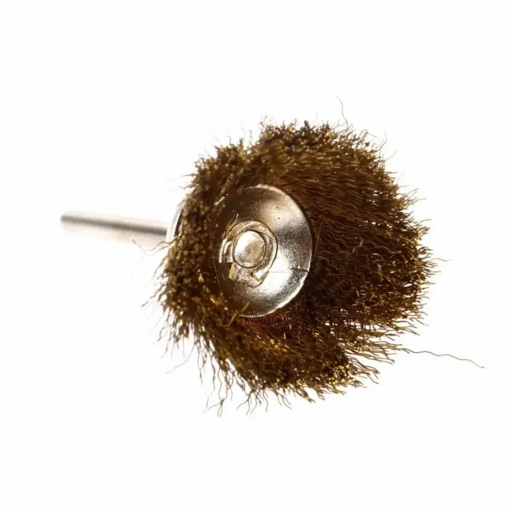 10 шт., 25 мм, латунная стальная проволока, чашечная щетка, щетки, диаметр оправки, хвостовик 3 мм, вал для шлифовальной машины, вращающиеся электроинструменты 
10 шт., 25 мм, латунная стальная проволока, чашечная щетка, щетки, диаметр оправки, хвостовик 3 мм, вал для шлифовальной машины, вращающиеся электроинструменты