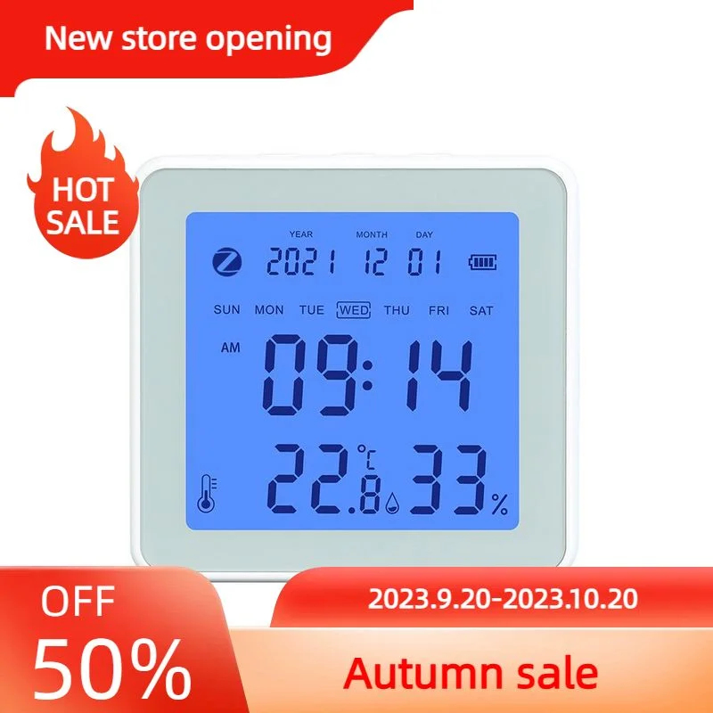 Zigbee wireless temperature and humidity sensor alarm clock backlight remote monitoring temperature hygrometer
Zigbee wireless temperature and humidity sensor alarm clock backlight remote monitoring temperature hygrometer