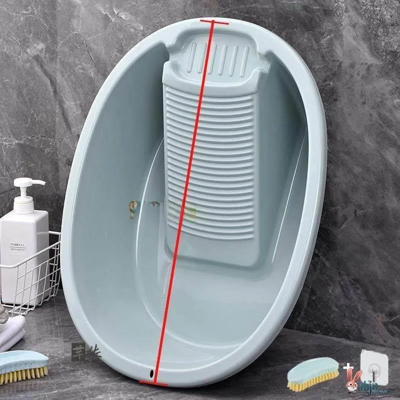 Thickened Large Size Plastic Laundry Tub with Washing Board Integrated Design Home Use Multi-Function Laundry Bucket
Thickened Large Size Plastic Laundry Tub with Washing Board Integrated Design Home Use Multi-Function Laundry Bucket