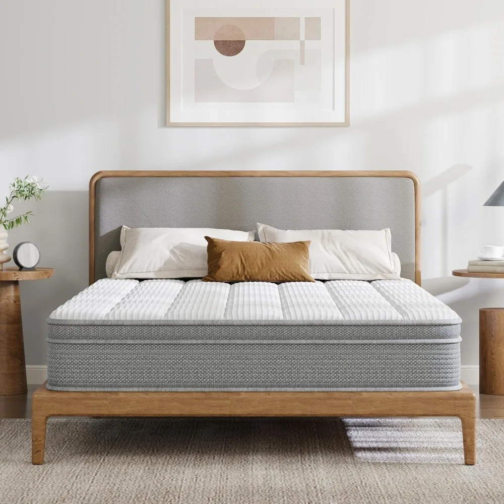 King Size Mattress, 12 Inch Gel Memory Foam & Innerspring Hybrid, Medium Firm, Light Brown
King Size Mattress, 12 Inch Gel Memory Foam & Innerspring Hybrid, Medium Firm, Light Brown