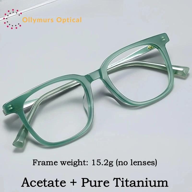 OLLYMURS Рождественские мужские и женские квадратные очки в стиле ретро в оправе из чистого титана и ацетата, ультра-легкие оптические очки по рецепту
OLLYMURS Рождественские мужские и женские квадратные очки в стиле ретро в оправе из чистого титана и ацетата, ультра-легкие оптические очки по рецепту