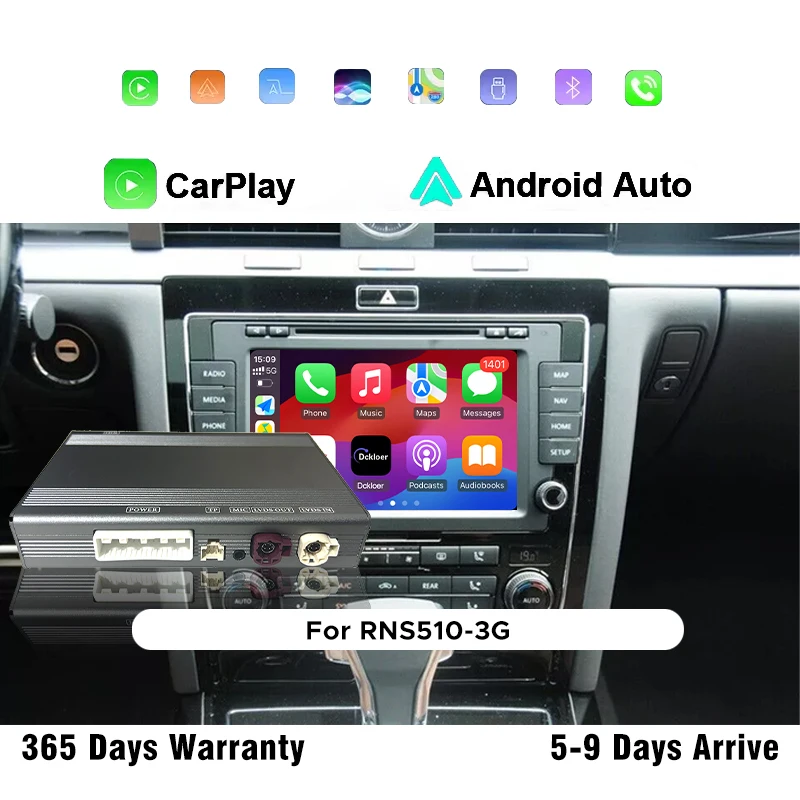 Wireless Carplay Android Auto Adapter for VW RNS510 Series Magotan/Tiguan/Passat/Phaeton/Skoda Mirror Link AirPlay Navigation
Wireless Carplay Android Auto Adapter for VW RNS510 Series Magotan/Tiguan/Passat/Phaeton/Skoda Mirror Link AirPlay Navigation