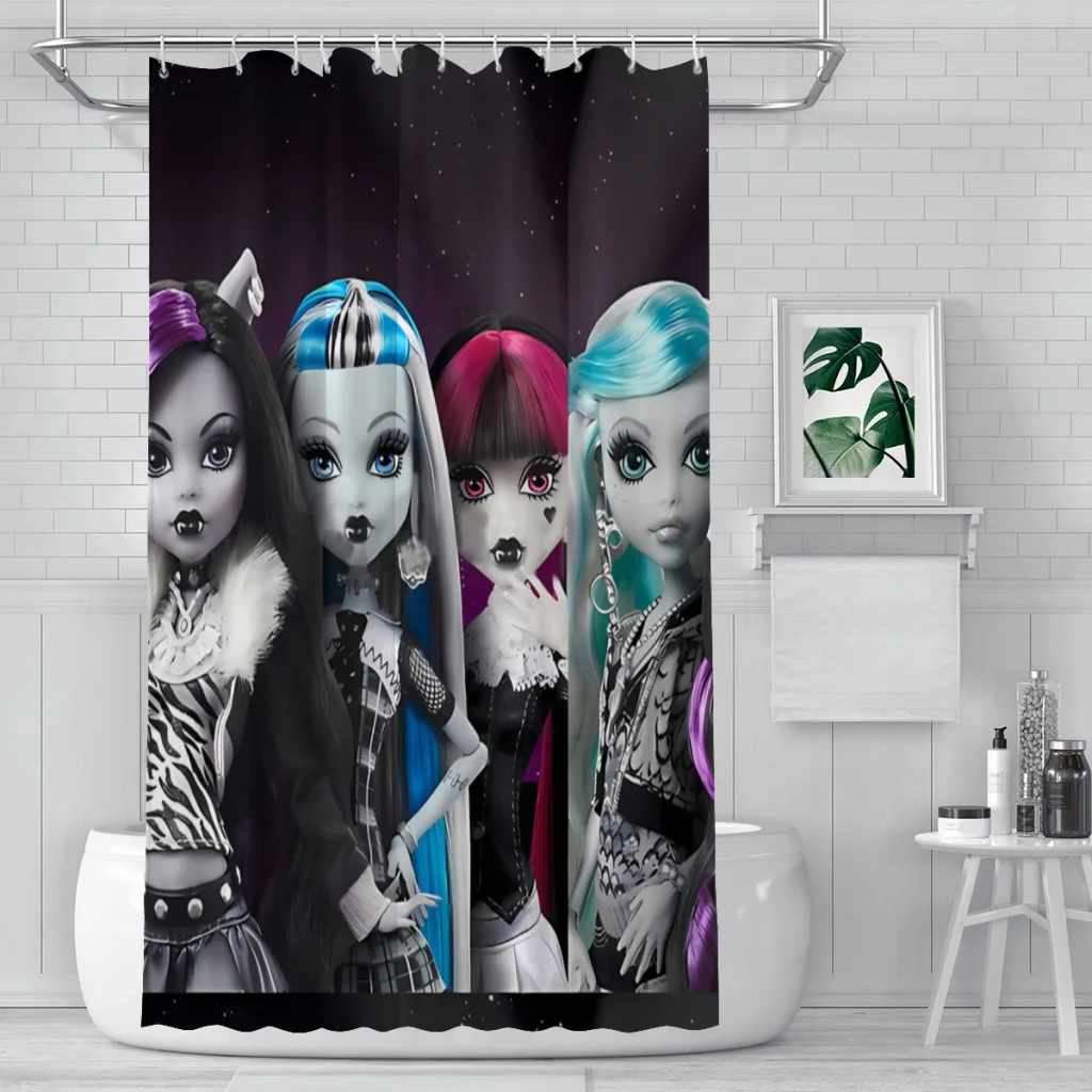 REEL DRAMA Bathroom Shower Curtains Monster High Draculaura Doll Waterproof Partition Unique Home Decor Bathroom Accessories
REEL DRAMA Bathroom Shower Curtains Monster High Draculaura Doll Waterproof Partition Unique Home Decor Bathroom Accessories