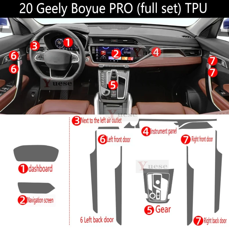 Для Geely Boyue pro Atlas pro 2020, защитная наклейка для салона автомобиля, центральное управление, навигатор, автомобильные аксессуары, прозрачная пленка из ТПУ
Для Geely Boyue pro Atlas pro 2020, защитная наклейка для салона автомобиля, центральное управление, навигатор, автомобильные аксессуары, прозрачная пленка из ТПУ