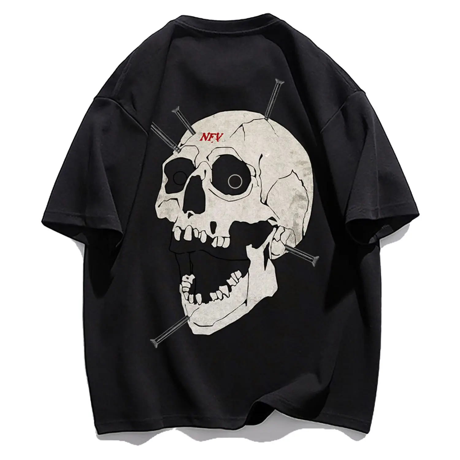 Gothic autumn oversize cotton skull short sleeve T-shirt women's American vintage high street personality loose crewneck top men
Gothic autumn oversize cotton skull short sleeve T-shirt women's American vintage high street personality loose crewneck top men