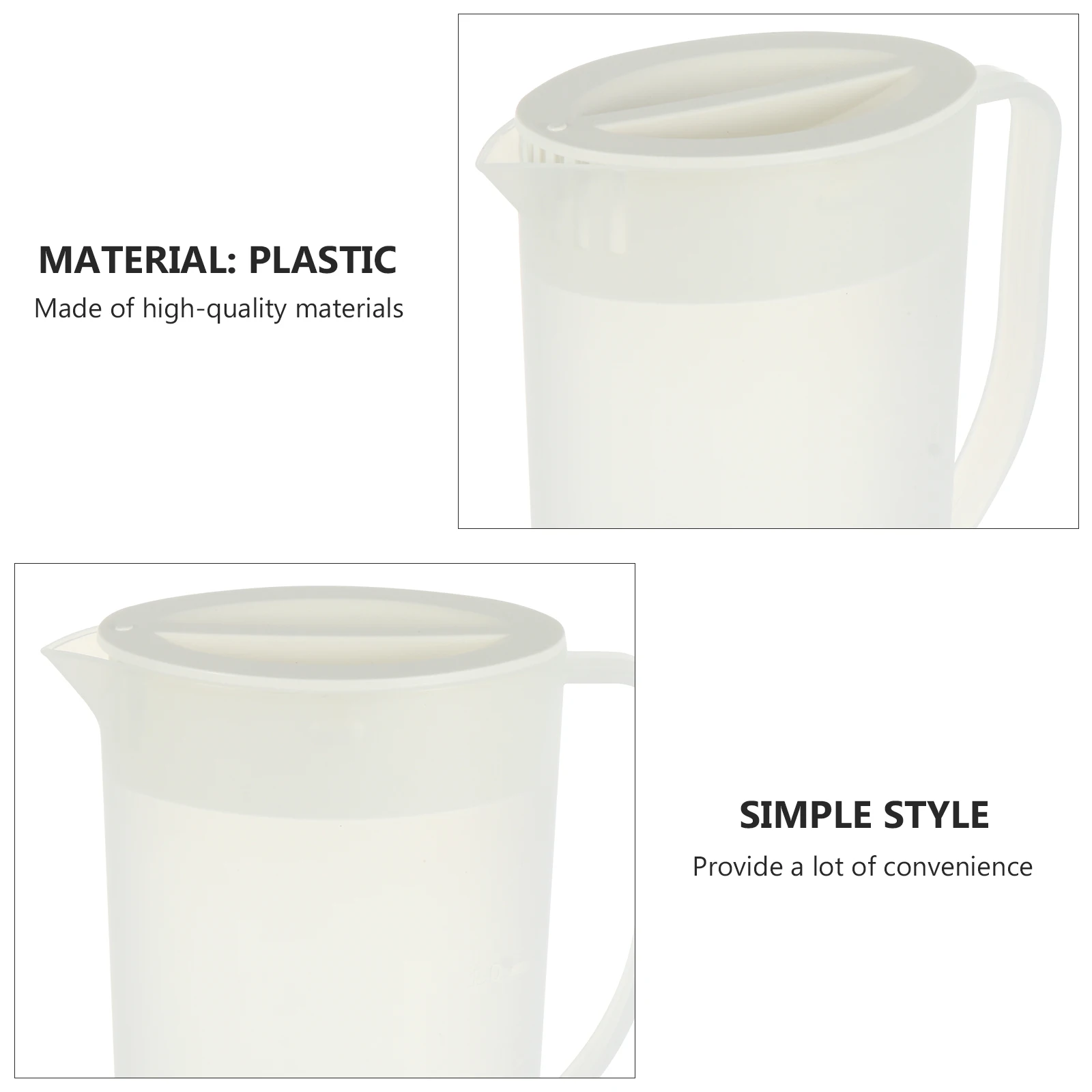 Plastic Cold Water Bottle Carafe Cooler Jug Kettle Large Capacity Pot Kitchen Supply Thick Resistant Drop Proof
Plastic Cold Water Bottle Carafe Cooler Jug Kettle Large Capacity Pot Kitchen Supply Thick Resistant Drop Proof