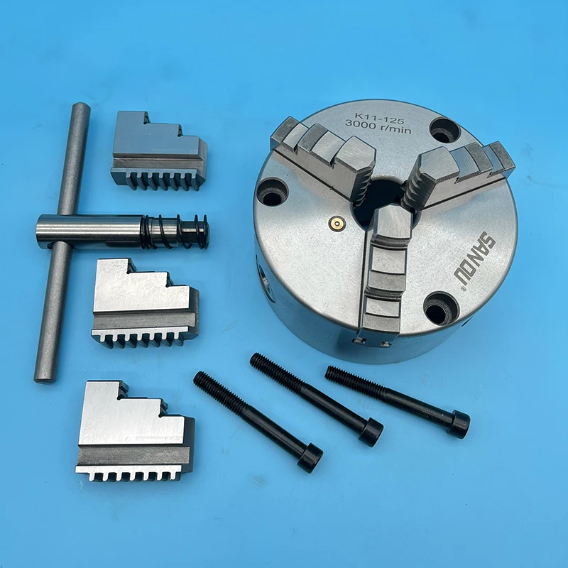 3 Jaw Self-centering Chuck K11-125F With Front Mount 3 Hole SANOU Brand Manual Scroll Lathe Chuck
3 Jaw Self-centering Chuck K11-125F With Front Mount 3 Hole SANOU Brand Manual Scroll Lathe Chuck
