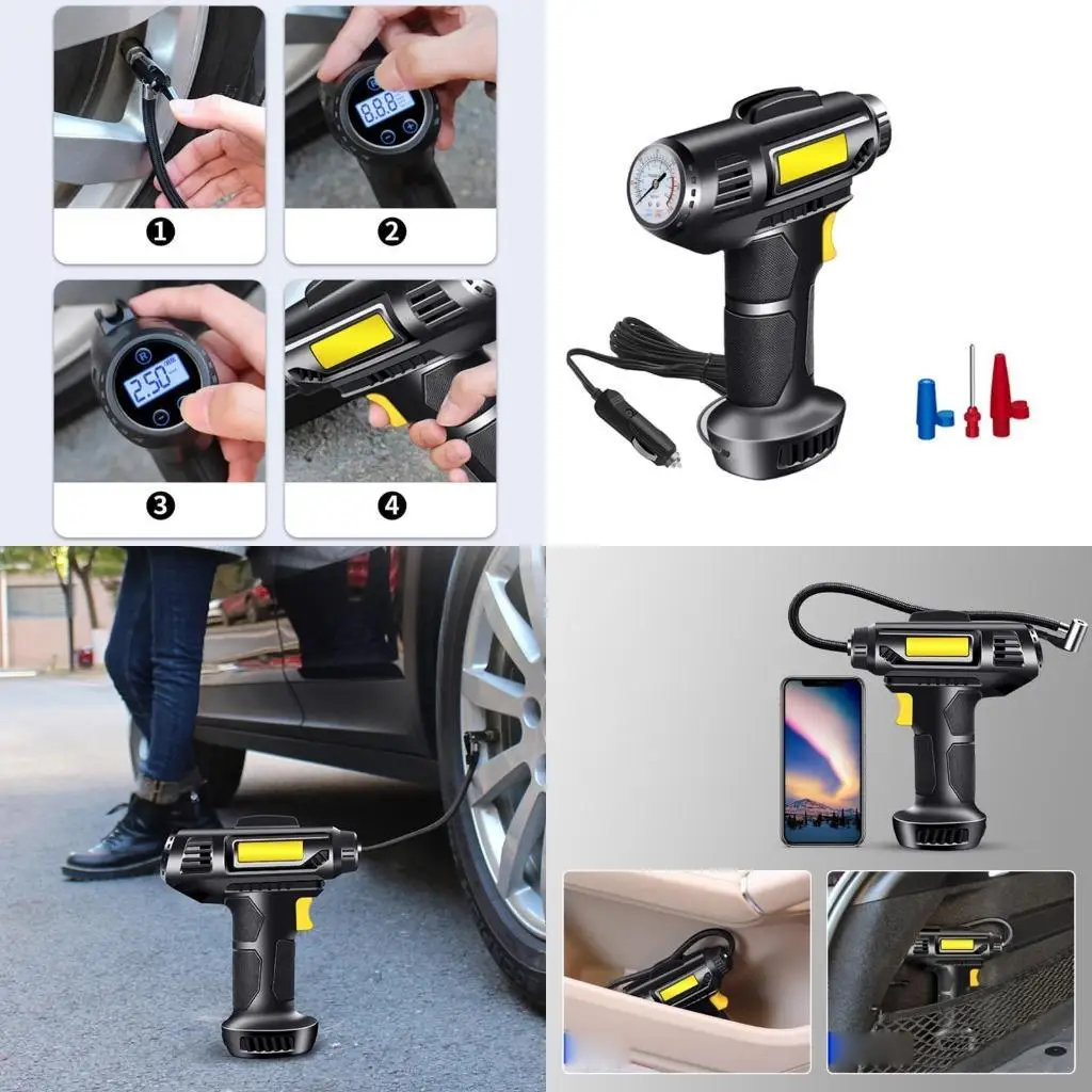 652F Air Compressor for Basketball Car Tire Inflator 8.4V/120W Portable Electric with Digital Pressure Gauge
652F Air Compressor for Basketball Car Tire Inflator 8.4V/120W Portable Electric with Digital Pressure Gauge