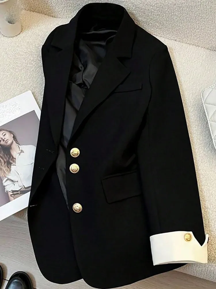 Women Fall Office Slim Blazer Plus Size Single Breasted Pockets Blazer Black Winter Fashion Commuter Simple Casual Blazer 2026
Women Fall Office Slim Blazer Plus Size Single Breasted Pockets Blazer Black Winter Fashion Commuter Simple Casual Blazer 2026