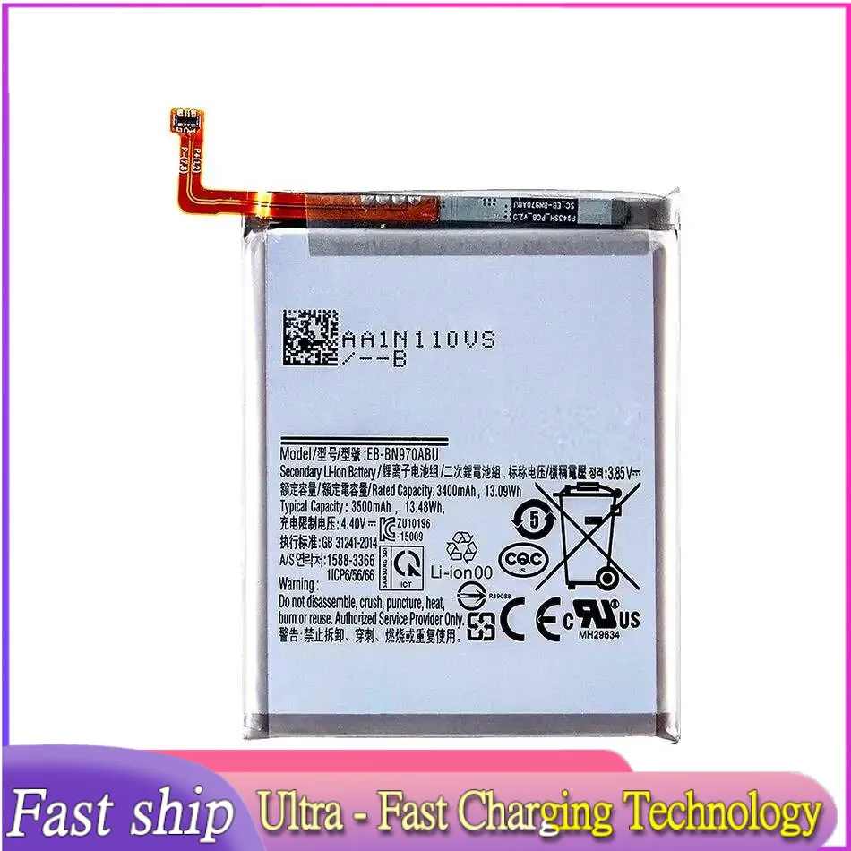 For Samsung Galaxy Note 10 Note X Note10 Notex Note10 5G 3500mAh Mobile Phone Battery EB-BN970ABU Long-Lasting
For Samsung Galaxy Note 10 Note X Note10 Notex Note10 5G 3500mAh Mobile Phone Battery EB-BN970ABU Long-Lasting