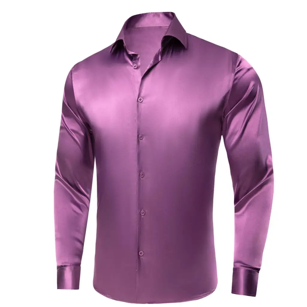 Hi-Tie Purple Solid Silk Mens Shirts Lapel Long Sleeve Dress Shirt Soft Blouse for Male Formal Casual Wedding Business Oversized
Hi-Tie Purple Solid Silk Mens Shirts Lapel Long Sleeve Dress Shirt Soft Blouse for Male Formal Casual Wedding Business Oversized