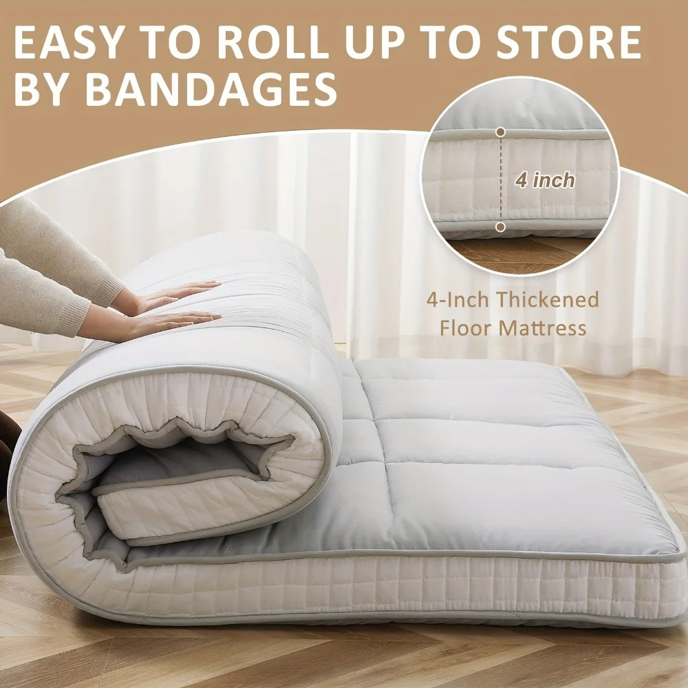 Japanese Floor Mattress Futon Mattress, Foldable Mattress Topper Thicken Tatami Mat Roll Up Mattress, Folding Sleeping Pad Breathable Floor Lounger Guest Bed For Camping Couch - Twin Full Queen - Breathable & Comfortable - Perfect for Camping
Japanese Floor Mattress Futon Mattress, Foldable Mattress Topper Thicken Tatami Mat Roll Up Mattress, Folding Sleeping Pad Breathable Floor Lounger Guest Bed For Camping Couch - Twin Full Queen - Breathable & Comfortable - Perfect for Camping