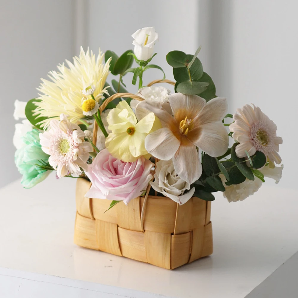 Wooden Flower Basket H woven Storage Baskets for Snacks Picnic Rustic Decor Lightweight Practical MultiPurpose Bedroom Living
Wooden Flower Basket H woven Storage Baskets for Snacks Picnic Rustic Decor Lightweight Practical MultiPurpose Bedroom Living
