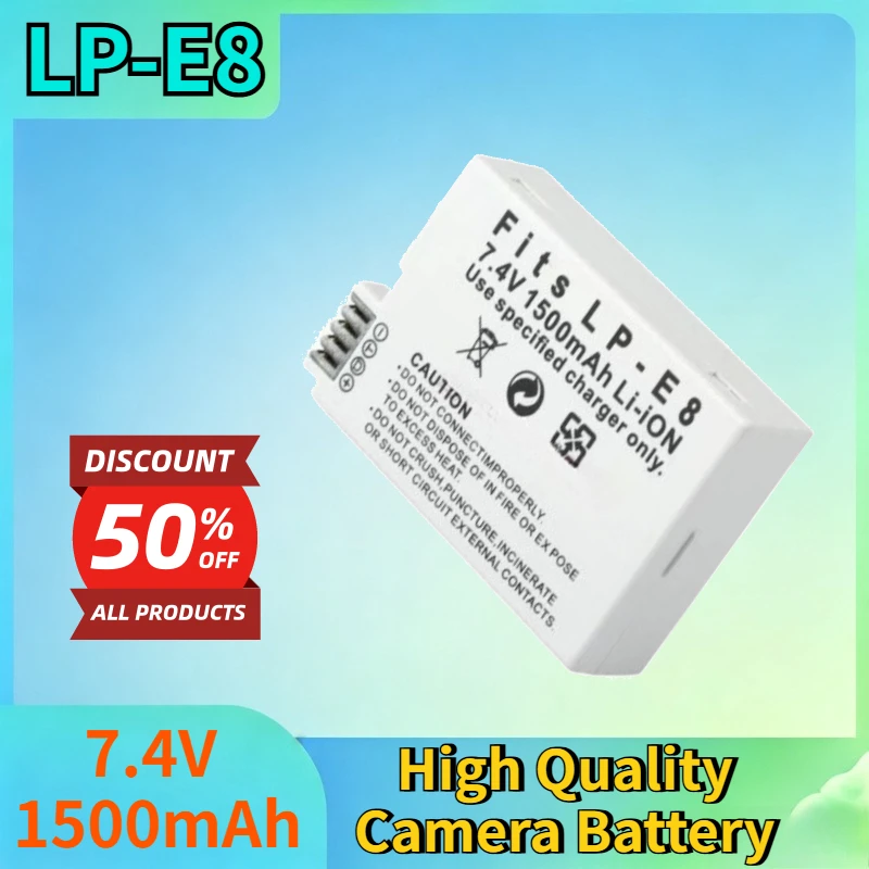 New LP-E8 7.4V 1500mAh Rechargeable Battery for Canon EOS Rebel T3i T2i T4i T5i 600D 550D 650D 700D Kiss X5 X6 X7 Camera Battery
New LP-E8 7.4V 1500mAh Rechargeable Battery for Canon EOS Rebel T3i T2i T4i T5i 600D 550D 650D 700D Kiss X5 X6 X7 Camera Battery