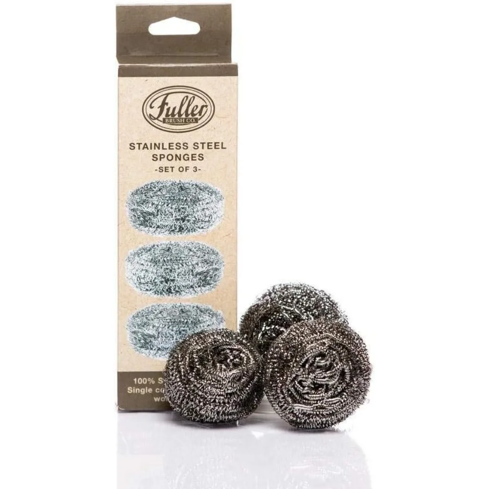 Heavy Duty Stainless Steel Scrubbing Sponges for Kitchen Dishes Pots Pans 3 Pieces
Heavy Duty Stainless Steel Scrubbing Sponges for Kitchen Dishes Pots Pans 3 Pieces
