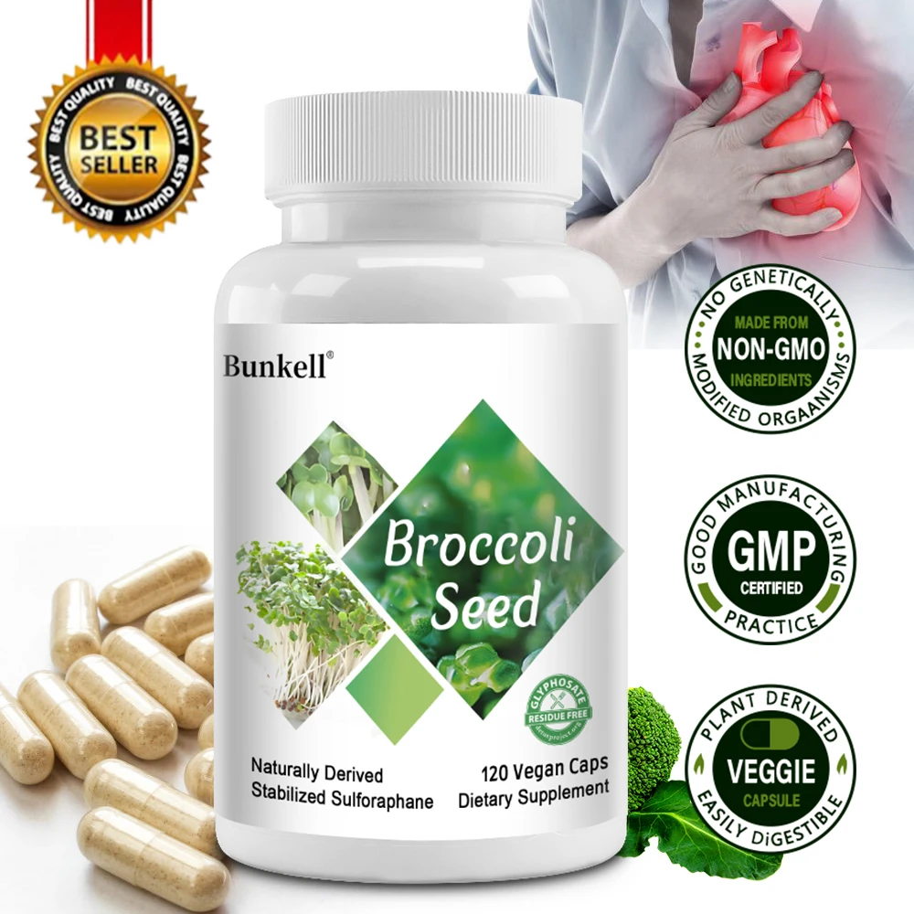 Broccoli Seed Extract Capsules 650mg, Antioxidant Free Radical, Digestion, Immune & Heart Function Support, Whole-Body Wellness
Broccoli Seed Extract Capsules 650mg, Antioxidant Free Radical, Digestion, Immune & Heart Function Support, Whole-Body Wellness