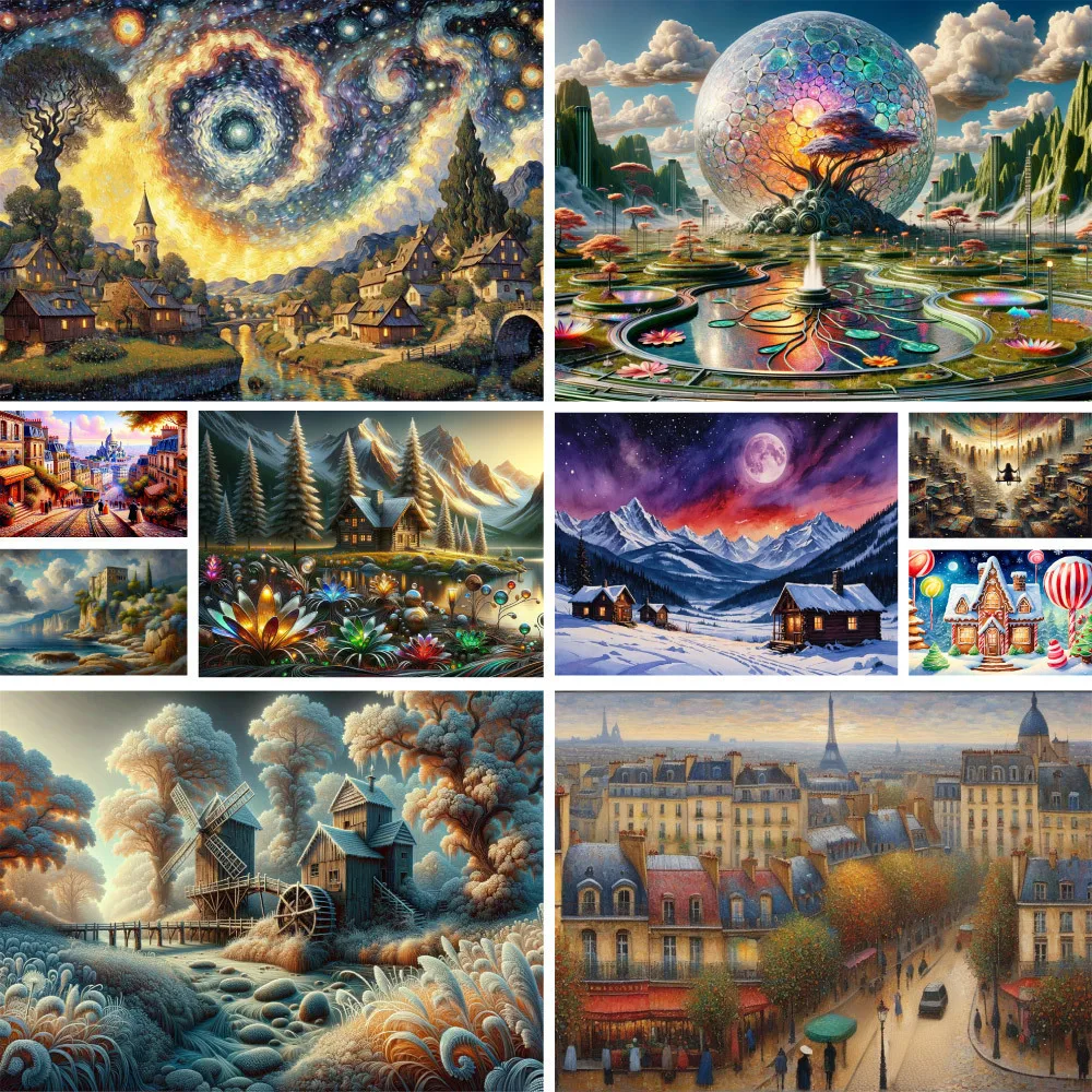 Landscape Fantasy House Printed Canvas Cross-Stitch Kit DIY Embroidery Needlework Handiwork Hobby Sewing Gift Promotions Floss
Landscape Fantasy House Printed Canvas Cross-Stitch Kit DIY Embroidery Needlework Handiwork Hobby Sewing Gift Promotions Floss