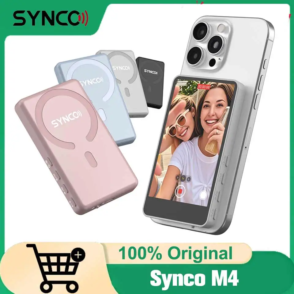 Synco M4 Selfie Monitor Screen Wireless Magnetic For Smartphone Selfie Vlog Live Stream Video Recording for iOS and Android
Synco M4 Selfie Monitor Screen Wireless Magnetic For Smartphone Selfie Vlog Live Stream Video Recording for iOS and Android