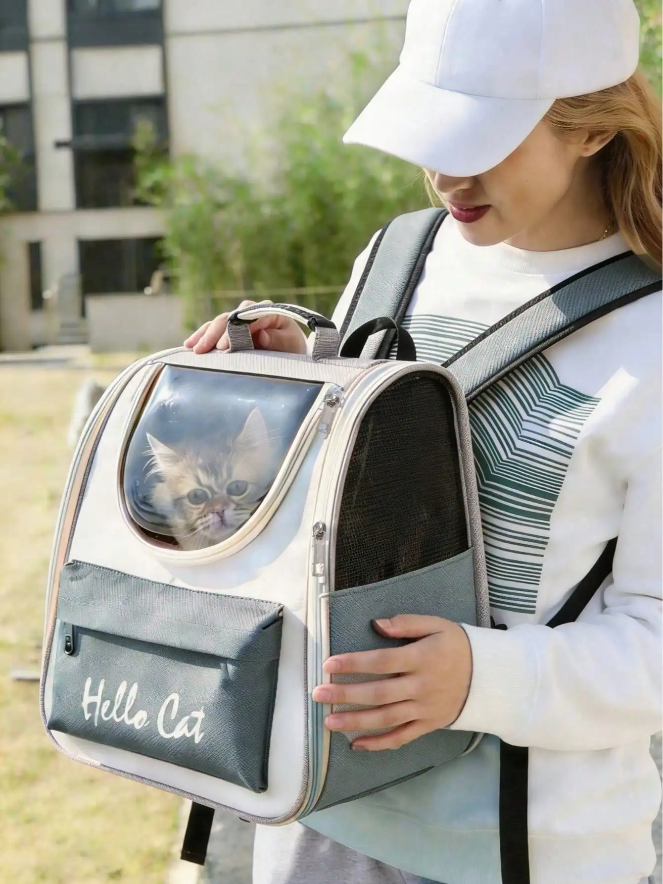 Fashionable Breathable Cat Backpack, Oxford Cloth Multi-Function Foldable Large Capacity Outdoor Pet Carrier Bag, Cat Bag, Cat Backpack, Dog Backpack, Sun-Shading Dog Backpack, Ergonomic 3D Design, Suitable For Travel, Hiking, Shopping And Medical Use
Fashionable Breathable Cat Backpack, Oxford Cloth Multi-Function Foldable Large Capacity Outdoor Pet Carrier Bag, Cat Bag, Cat Backpack, Dog Backpack, Sun-Shading Dog Backpack, Ergonomic 3D Design, Suitable For Travel, Hiking, Shopping And Medical Use