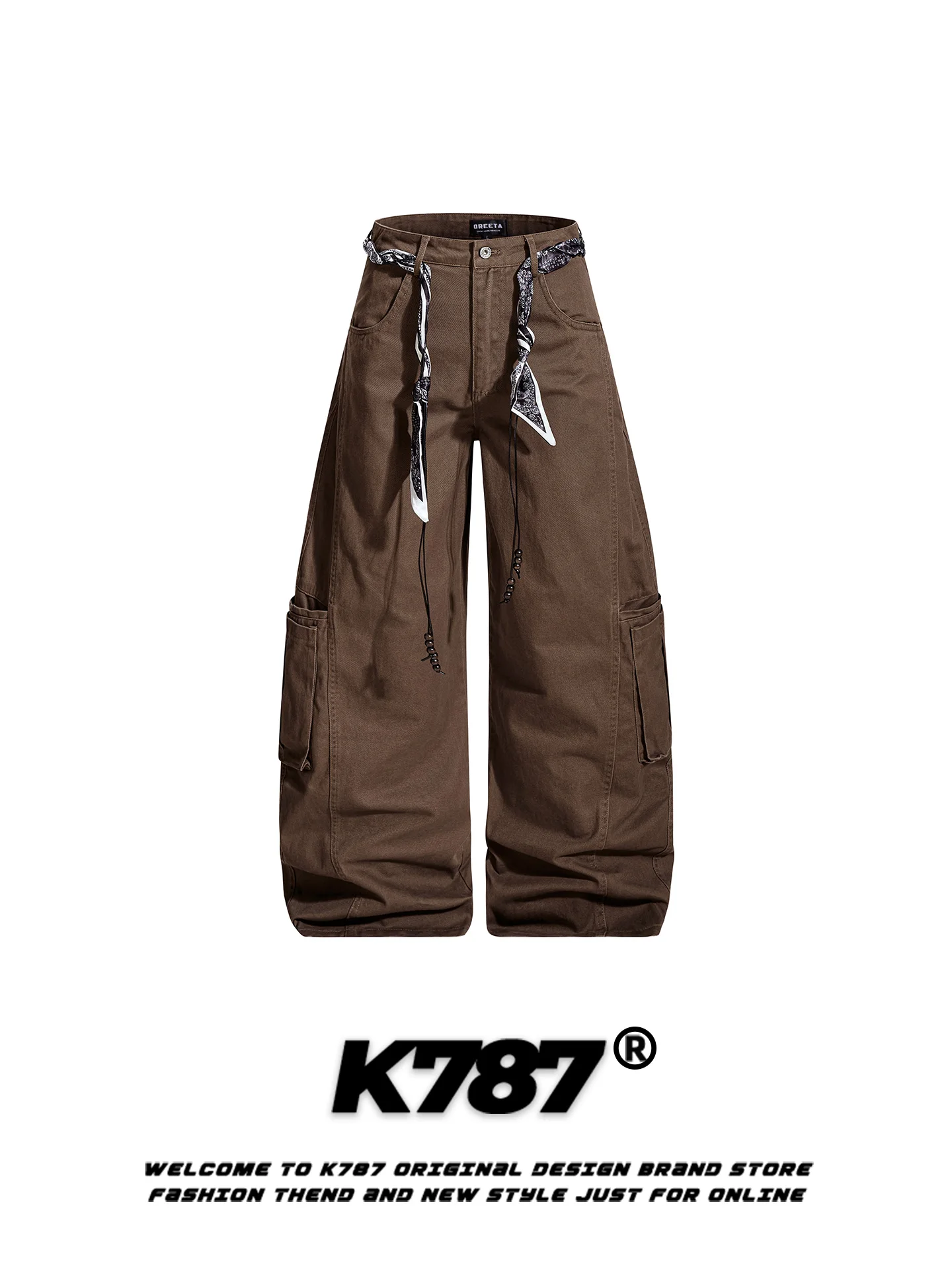 Мужские рабочие брюки K787 в американском ретро-стиле, свободные, широкие, с завязками на талии, с множеством карманов, повседневные, прямого кроя, из хлопка
Мужские рабочие брюки K787 в американском ретро-стиле, свободные, широкие, с завязками на талии, с множеством карманов, повседневные, прямого кроя, из хлопка