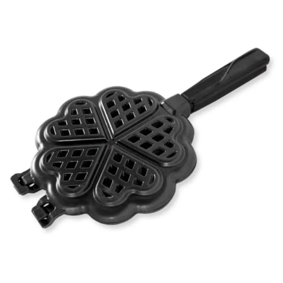 01705 Waffler Cast-Aluminium Pan Heart Shaped Mini Waffle Maker Black Five 3.5 inch cavities
01705 Waffler Cast-Aluminium Pan Heart Shaped Mini Waffle Maker Black Five 3.5 inch cavities
