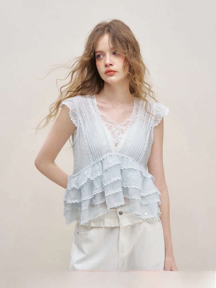 Kroche Sweet Style Gored Skirt Hem Top Women's Loose Fit Short Sleeveless Vest Summer 2025 Thin Fabric Pure Color Outerwear
Kroche Sweet Style Gored Skirt Hem Top Women's Loose Fit Short Sleeveless Vest Summer 2025 Thin Fabric Pure Color Outerwear