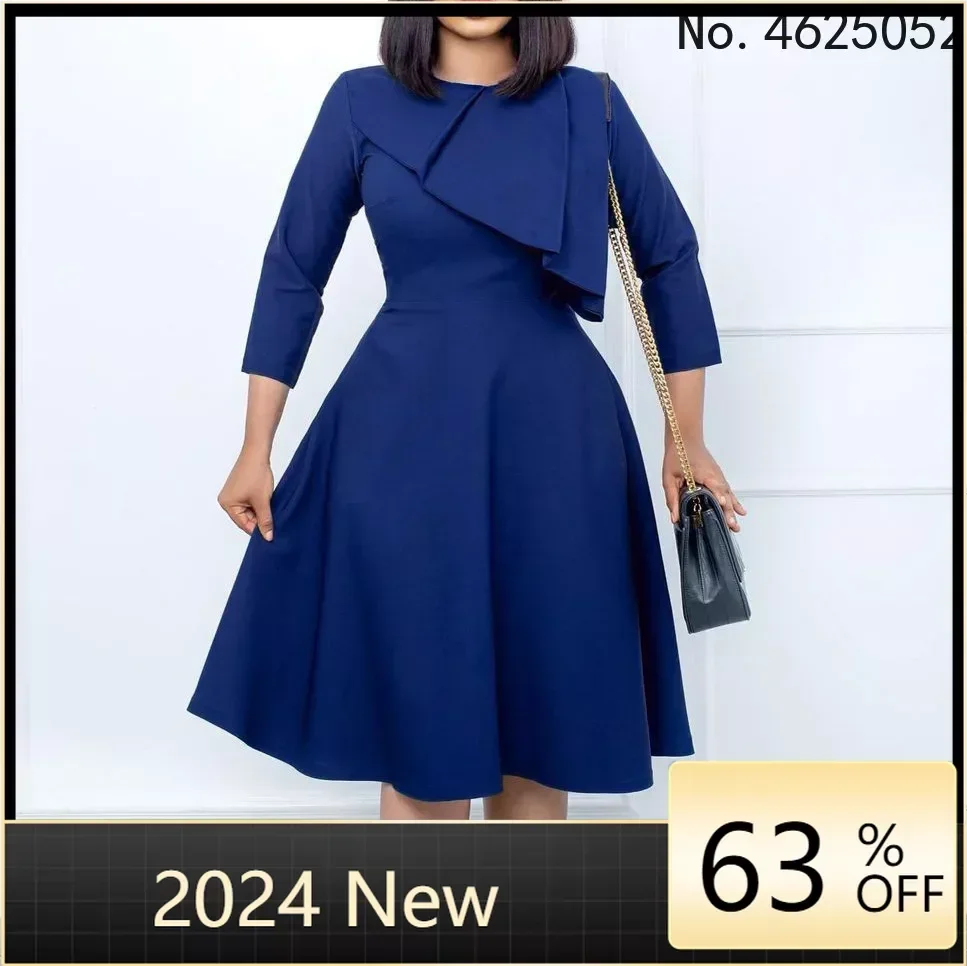 African Dresses for Women Spring Autumn African Women Round Neck Polyester Solid Color Knee-length Dress African Clothes Women
African Dresses for Women Spring Autumn African Women Round Neck Polyester Solid Color Knee-length Dress African Clothes Women