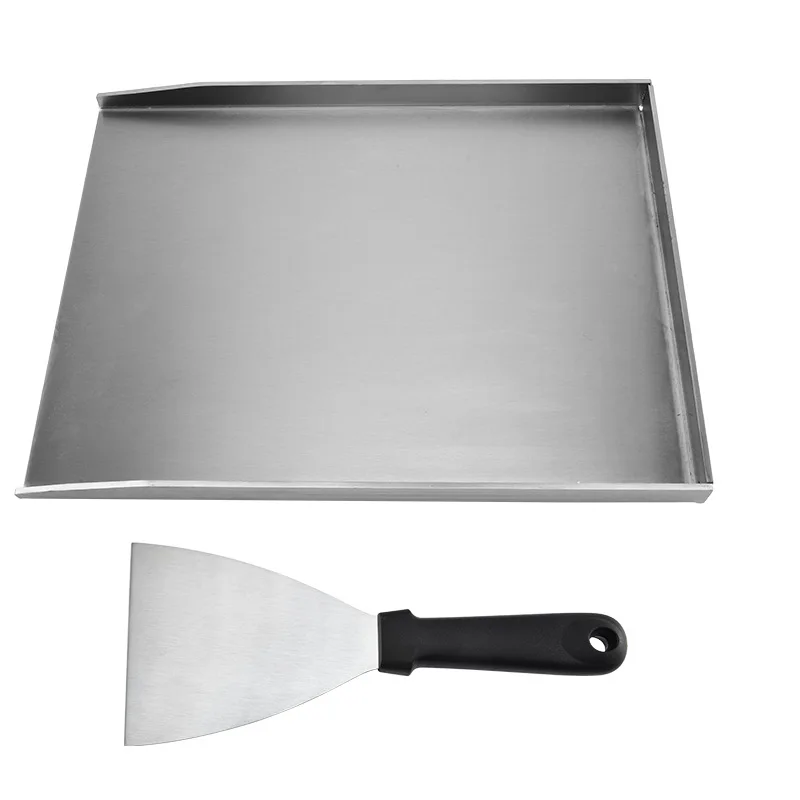 Three-sided stainless steel barbecue pan, stir-fry pan, shovel, outdoor barbecue tool set
Three-sided stainless steel barbecue pan, stir-fry pan, shovel, outdoor barbecue tool set