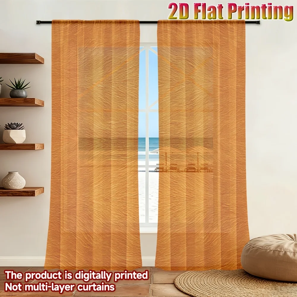 2pcs Orange Gradient Wood Pattern Sheer Curtains, Washable Polyester Window Drapes, Rod Pocket, for Home Decor Living Room
2pcs Orange Gradient Wood Pattern Sheer Curtains, Washable Polyester Window Drapes, Rod Pocket, for Home Decor Living Room