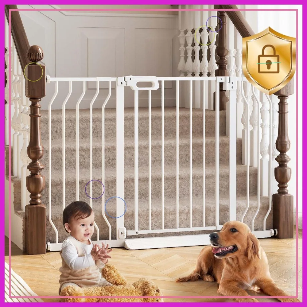 Baby Gate for Stairs, 29.5"-48.4" Pressure Mounted with V-Shaped Rods, Anti-Trip Pedal, Easy Install
Baby Gate for Stairs, 29.5"-48.4" Pressure Mounted with V-Shaped Rods, Anti-Trip Pedal, Easy Install