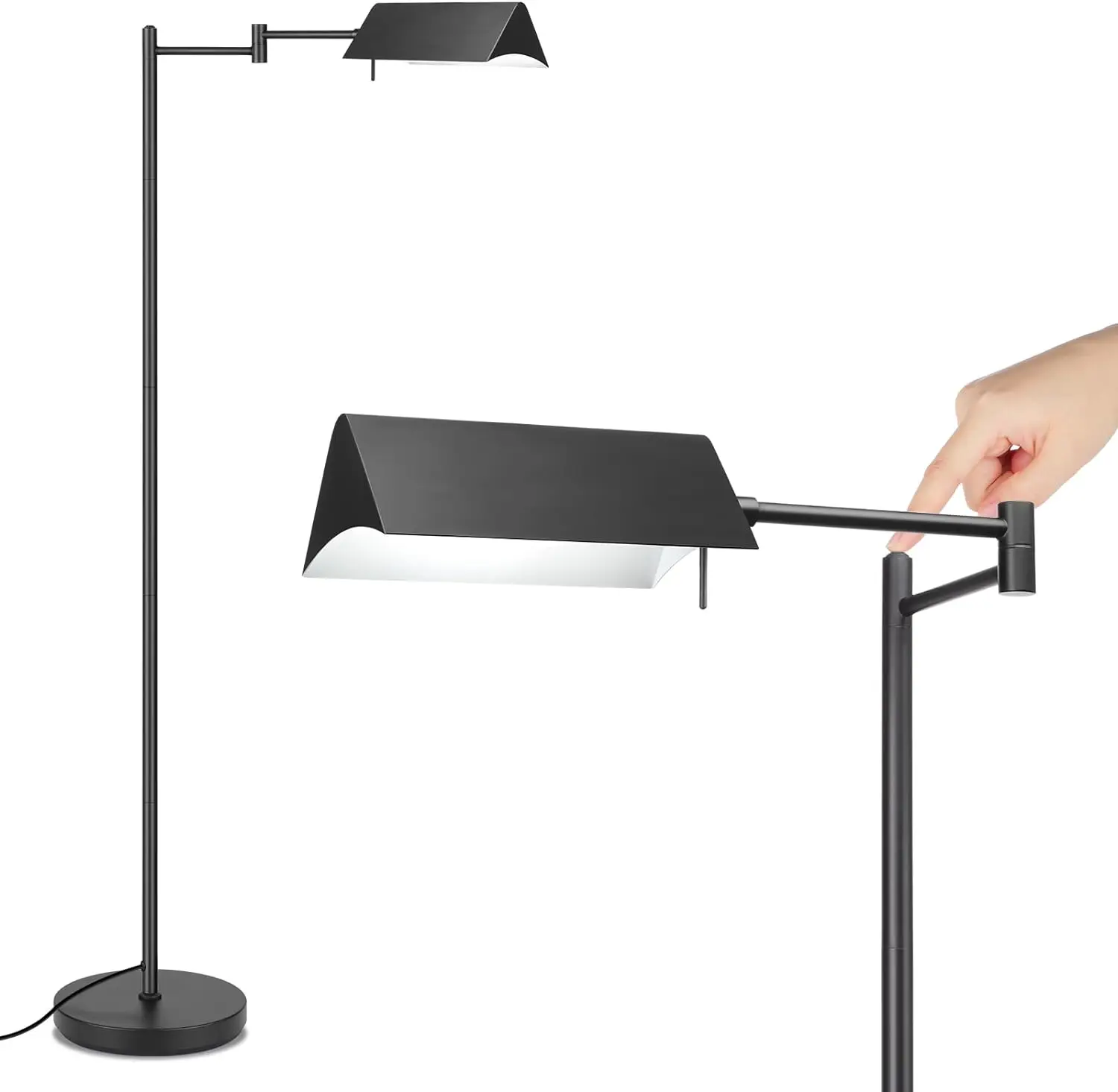 Reading Floor Lamp,LED Pharmacy Lamp with Swing Arm,Swivel Head Adjustable Standing Lamp,E26 Base
Reading Floor Lamp,LED Pharmacy Lamp with Swing Arm,Swivel Head Adjustable Standing Lamp,E26 Base