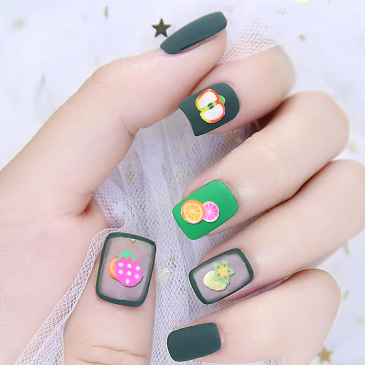 300 pcs Slice Nail Decoration Fruit Slices Nail Art Mini Decorations DIY Polymer Clay Slice Beads Assorted Shapes Easy Storage
300 pcs Slice Nail Decoration Fruit Slices Nail Art Mini Decorations DIY Polymer Clay Slice Beads Assorted Shapes Easy Storage