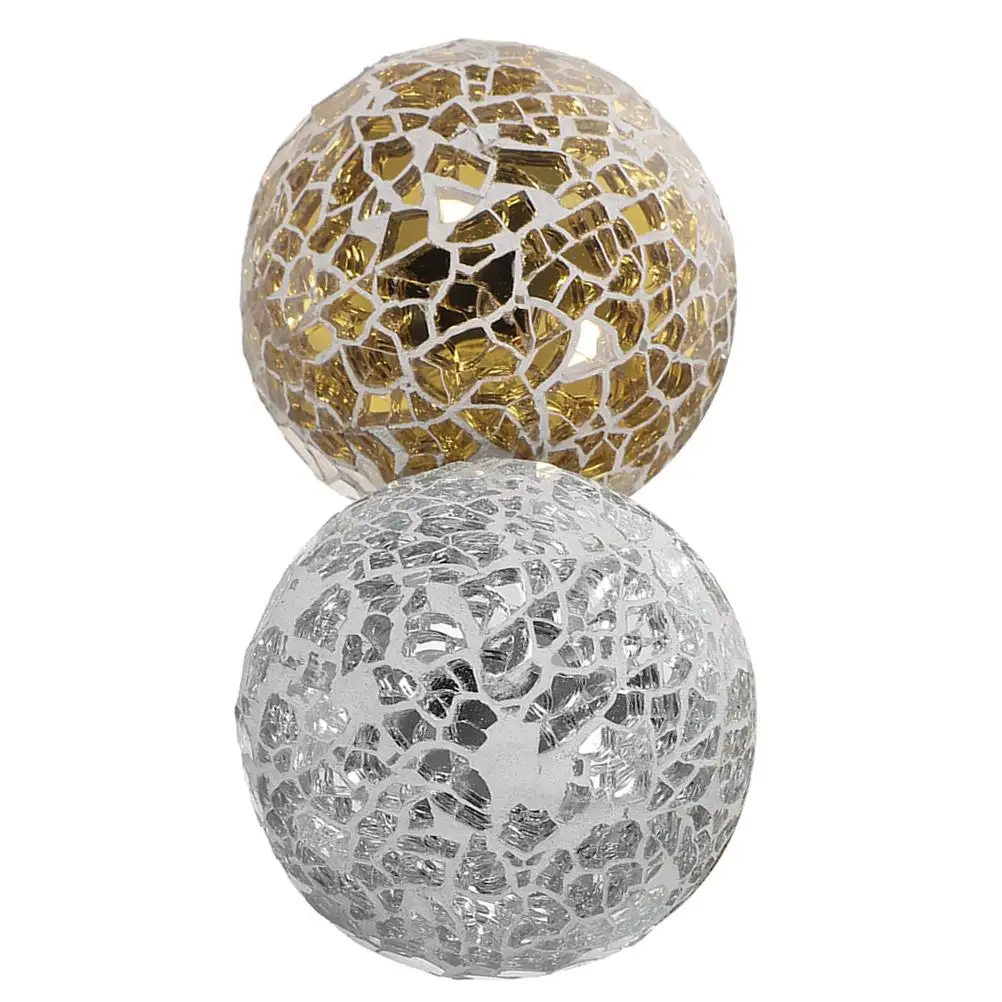 2Pcs 31Inch Mosaic Balls Golden Silver Home Decorative Glass Spheres Tabletop Party DIY Ornament Home Accessories
2Pcs 31Inch Mosaic Balls Golden Silver Home Decorative Glass Spheres Tabletop Party DIY Ornament Home Accessories