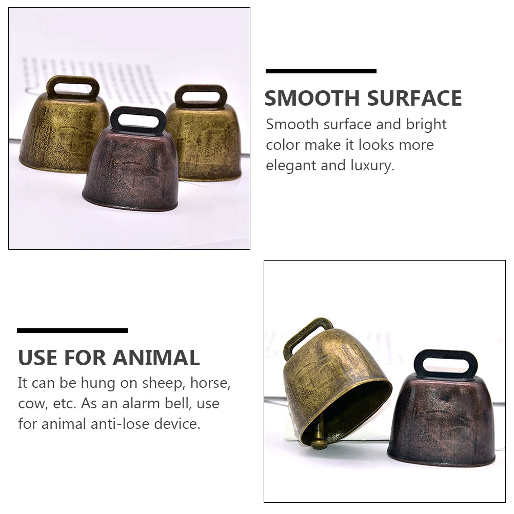 6pcs Small Thickened Iron Cow Bells Loud Anti-Lost For Sheep Horse Cattle Grazing Farming Supplies Sheep Bells Cattle Bell
6pcs Small Thickened Iron Cow Bells Loud Anti-Lost For Sheep Horse Cattle Grazing Farming Supplies Sheep Bells Cattle Bell