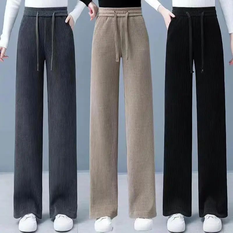Loose Straight Leg Pants Large Office Elegant Elastic High Waist Trousers Korean Style Corduroy Wide Leg Pants Women M81
Loose Straight Leg Pants Large Office Elegant Elastic High Waist Trousers Korean Style Corduroy Wide Leg Pants Women M81
