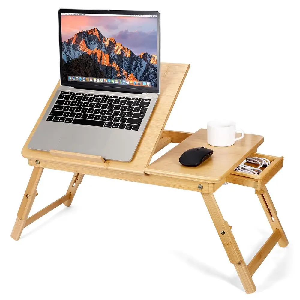 Laptop Desk for Bed, Adjustable Height and Angle, Foldable Lap Desk with Cup Holder and Drawer, Portable Bed Table Tray for Wri
Laptop Desk for Bed, Adjustable Height and Angle, Foldable Lap Desk with Cup Holder and Drawer, Portable Bed Table Tray for Wri