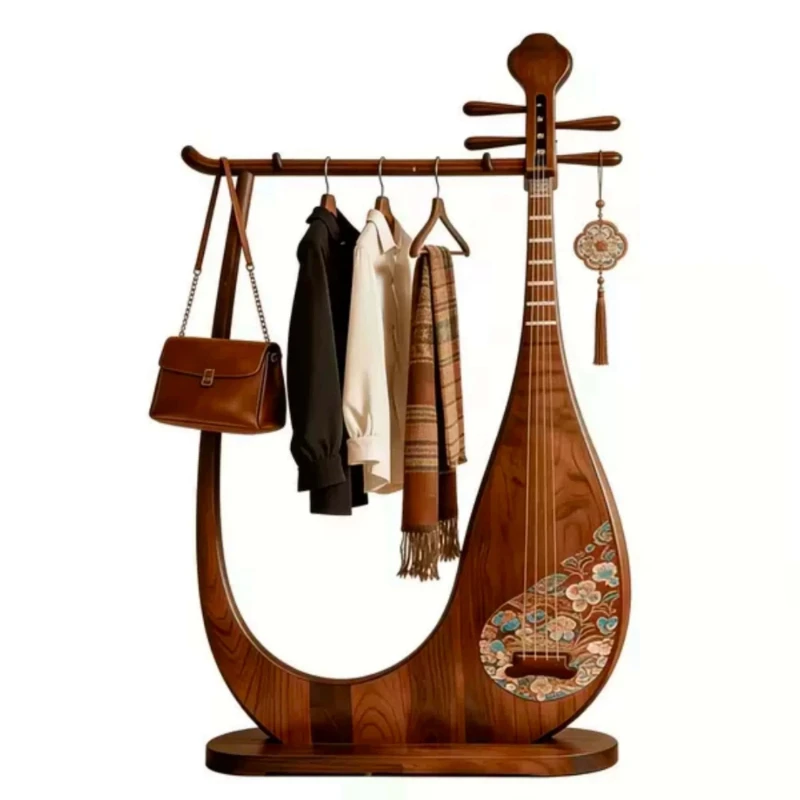 Black walnut solid wood coat rack, modern home light luxury high-end coat rack
Black walnut solid wood coat rack, modern home light luxury high-end coat rack