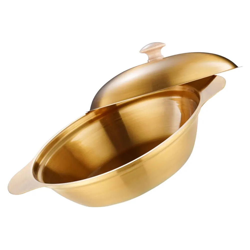 Stainless Steel 18CM Golden Kitchen Accessory Cooking Pan Kitchen Hot Pot Easy Clean Home Use
Stainless Steel 18CM Golden Kitchen Accessory Cooking Pan Kitchen Hot Pot Easy Clean Home Use