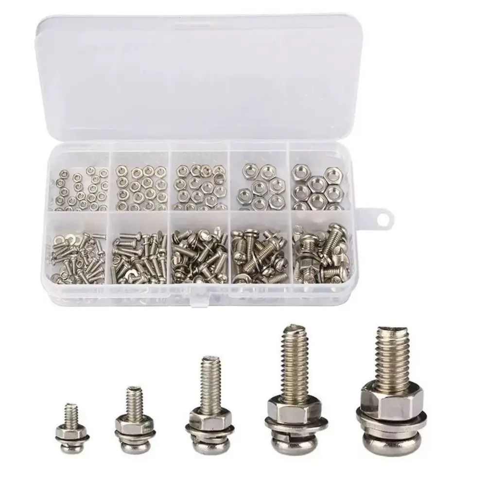 320pcs Round Head Screw Retainer Fastener Hardware M2 M2.5 M3 M4 M5 Joint Connector Fixing Nuts Washer Screw Assortment Set
320pcs Round Head Screw Retainer Fastener Hardware M2 M2.5 M3 M4 M5 Joint Connector Fixing Nuts Washer Screw Assortment Set