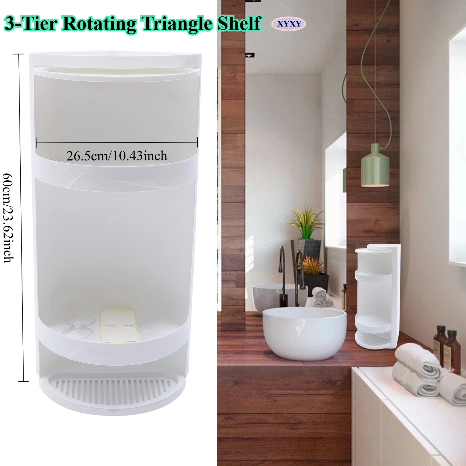 Bathroom Kitchen Corner Locker 3-Tier Rotating Triangle Shelf Water Resistant Corner Shelf Stand for Bedrooms,Bathrooms,Kitchens
Bathroom Kitchen Corner Locker 3-Tier Rotating Triangle Shelf Water Resistant Corner Shelf Stand for Bedrooms,Bathrooms,Kitchens