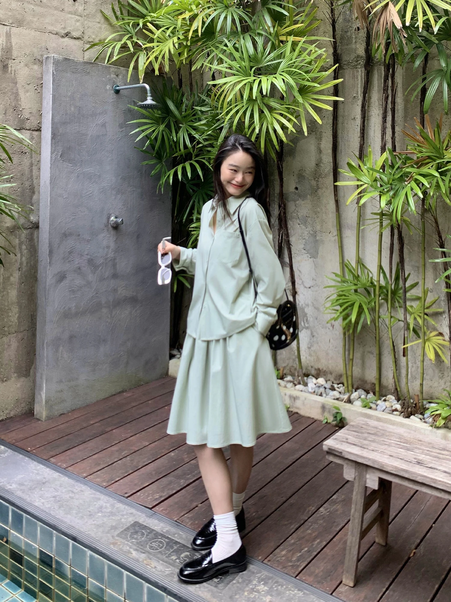 Pusumede Long Sve irt Women's Loose A-Line Midi Skirt College Sle Polyester Rayon Nylon Fabric Commute Wind Resistant
Pusumede Long Sve irt Women's Loose A-Line Midi Skirt College Sle Polyester Rayon Nylon Fabric Commute Wind Resistant