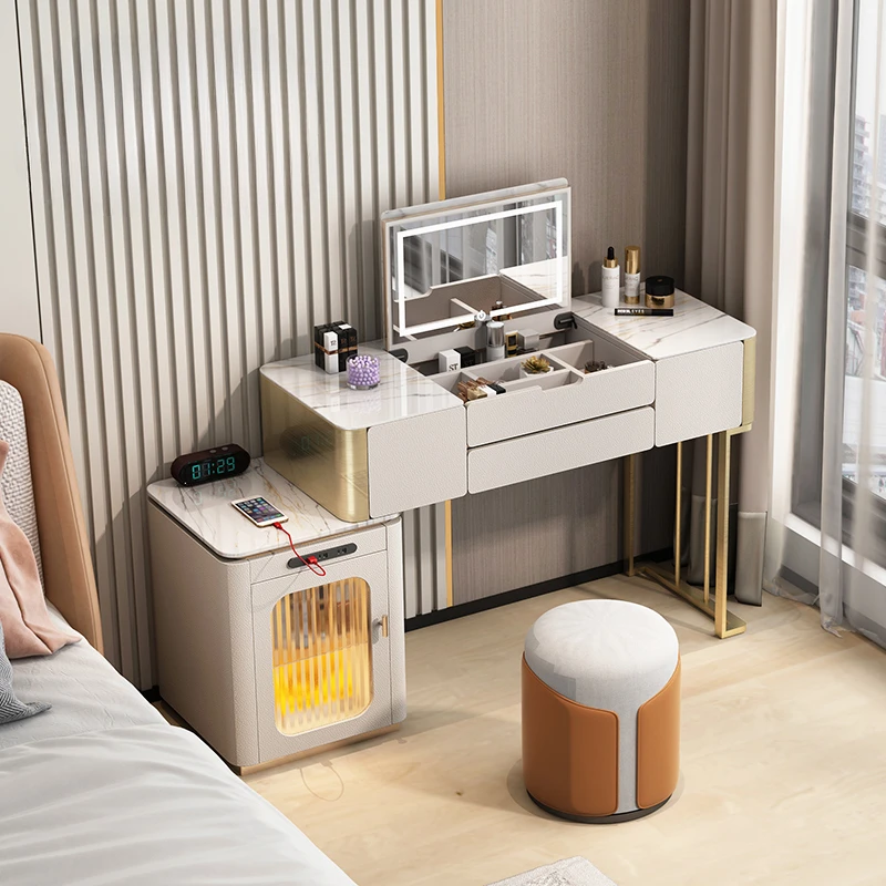 Flip over vanity mirror can hide the bedroom, small unit, high-end makeup desk, and one piece
Flip over vanity mirror can hide the bedroom, small unit, high-end makeup desk, and one piece