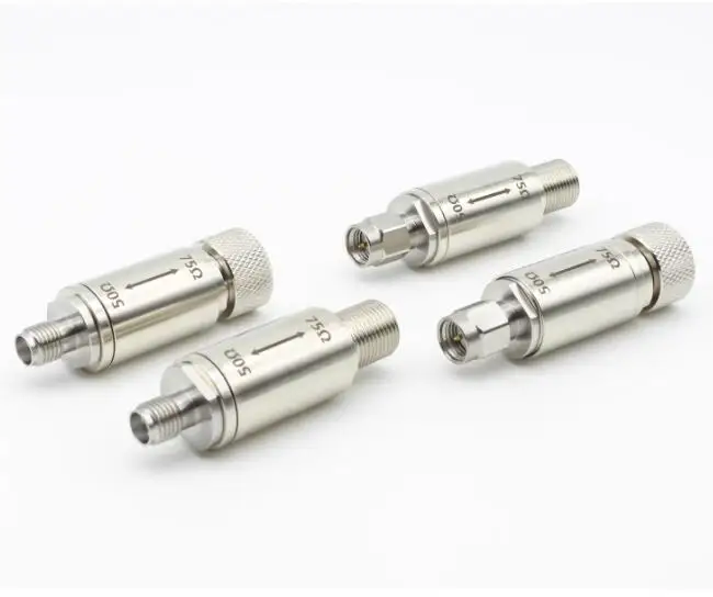 New impedance Converter Impedance Converter SAM Head to F Head 50 ohms to 75 ohms to 75 ohms to 50 ohms
New impedance Converter Impedance Converter SAM Head to F Head 50 ohms to 75 ohms to 75 ohms to 50 ohms