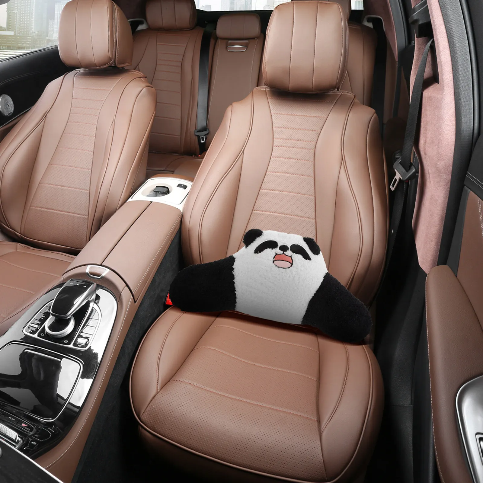 Car Lumbar Support Cushion Cute Panda Shape Universal Fit Soft Comfortable Back Pillow Lower Back Pain Relief for Driver Seat
Car Lumbar Support Cushion Cute Panda Shape Universal Fit Soft Comfortable Back Pillow Lower Back Pain Relief for Driver Seat