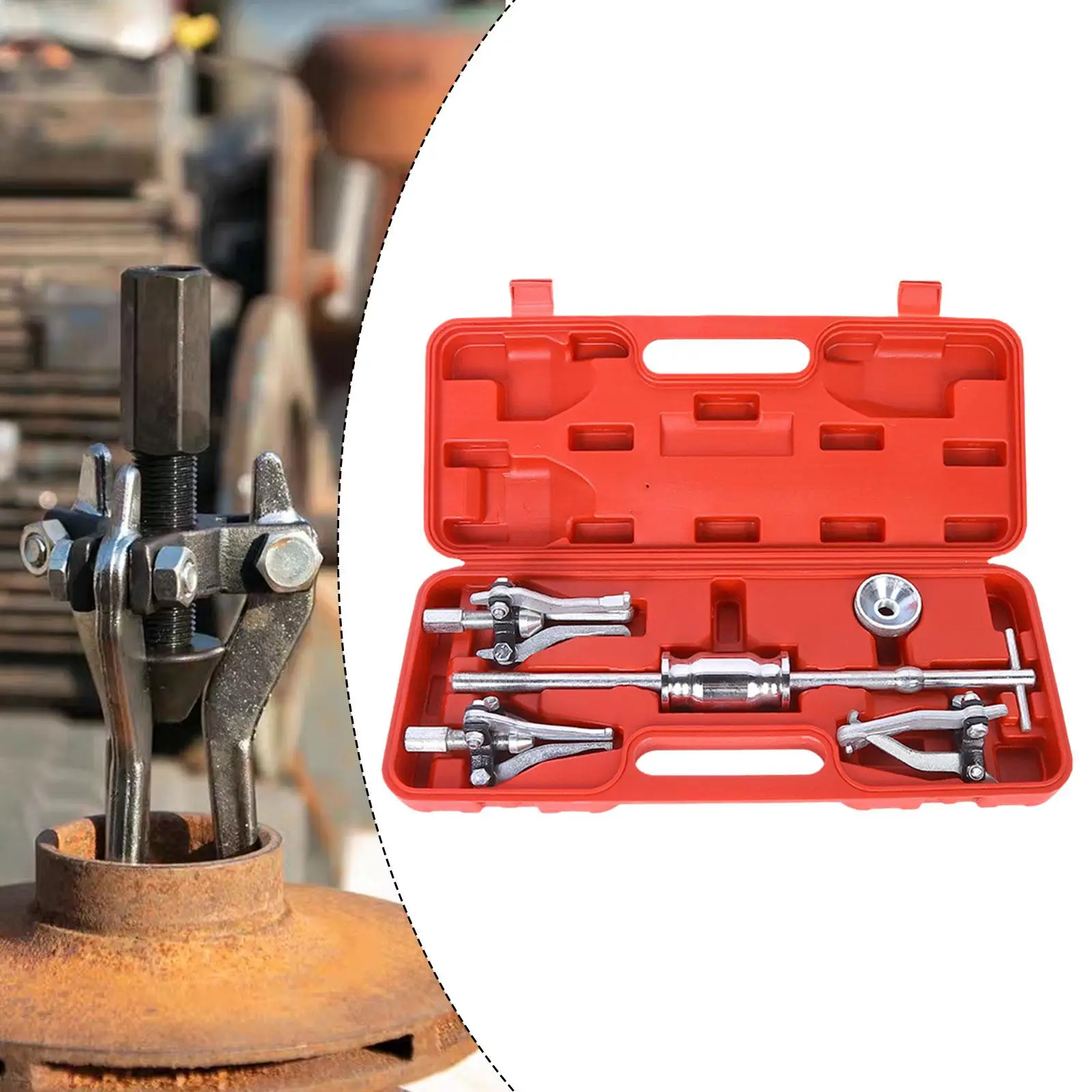 Three Jaw Bearing Extraction Hammer Slide Hammer Repair Tool Set for Removing Car Bearings Gears Bushings
Three Jaw Bearing Extraction Hammer Slide Hammer Repair Tool Set for Removing Car Bearings Gears Bushings