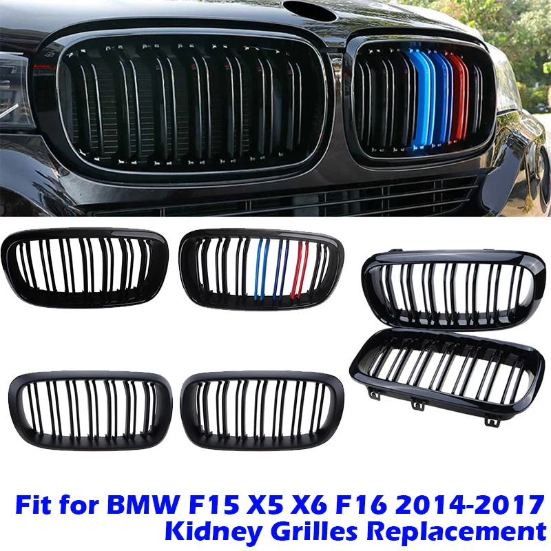 Front Hood Kidney Grille Bumper Black Dual Grill Fit For BMW F15 X5 F16 X6 2014-2017 Car Accessories Replacement Part
Front Hood Kidney Grille Bumper Black Dual Grill Fit For BMW F15 X5 F16 X6 2014-2017 Car Accessories Replacement Part